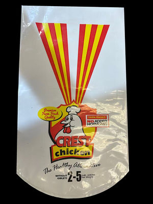 Groothandel witte kleur aangepast logo afdrukken bevroren kippenzakken