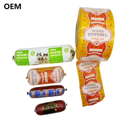 Geurloze voedselsoort worst Plastic behuizing Custom Flexography Printing Logo Kleur behuizing