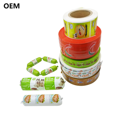 Verschillende kleuren Plastic Multi-Layer Casings Flexography Printing Sausage Casings Voor vleessausage