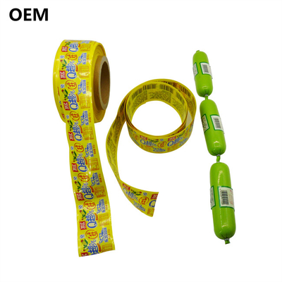 Plastic sausage casings Custom logo flexografie Printing Plastic rundvlees sausage casings