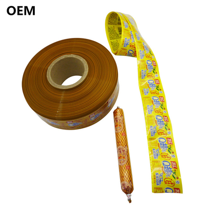 Plastic sausage casings Custom logo flexografie Printing Plastic rundvlees sausage casings