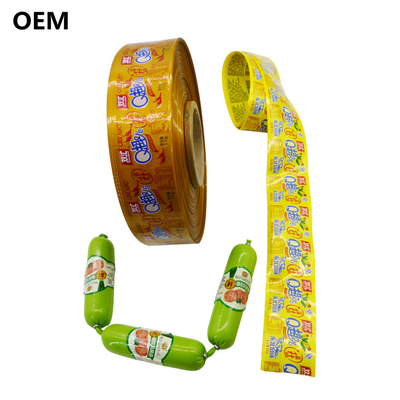 Plastic sausage casings Custom logo flexografie Printing Plastic rundvlees sausage casings