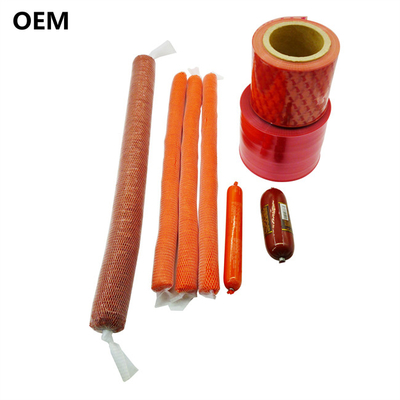 Voorbeeld Gratis Gepersonaliseerd Logo Print Plastic Wurst Casing Voor Wurst