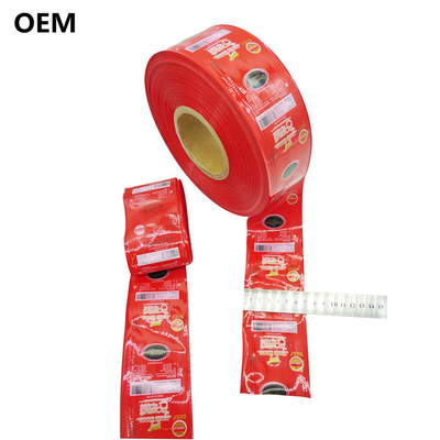 Voorbeeld Gratis Gepersonaliseerd Logo Print Plastic Wurst Casing Voor Wurst
