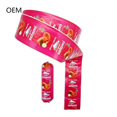 Voedingsproducten OEM Custom Flexografie Print Plastic Wurst Casings Voor Salami Wurst