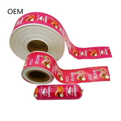 Plastic sausage behuizing voedsel kwaliteit sausage verpakking sausage behuizing custom flexografie print merk logo
