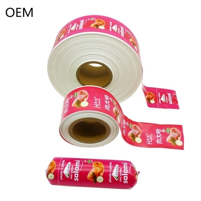 Plastic sausage behuizing voedsel kwaliteit sausage verpakking sausage behuizing custom flexografie print merk logo