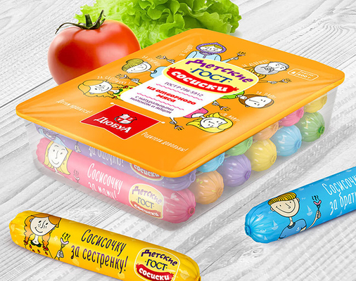 Plastic sausage casings fabrikant OEM Customized Flexography Printing Sausage casings