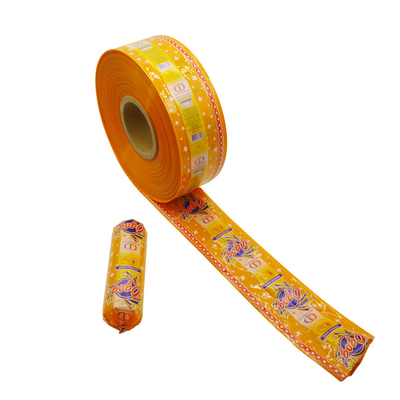 vivid flexography gedrukte worstkas, doorlaatbare gerookte kunststofkas voor worst