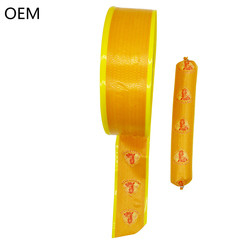 Voorbeeld Gratis Groothandel Makkelijk af te schillen 90 mM Oranje Flexografie Print Plastic Sausage Casing