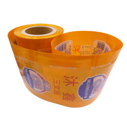 Voorbeeld Gratis Groothandel Makkelijk af te schillen 90 mM Oranje Flexografie Print Plastic Sausage Casing