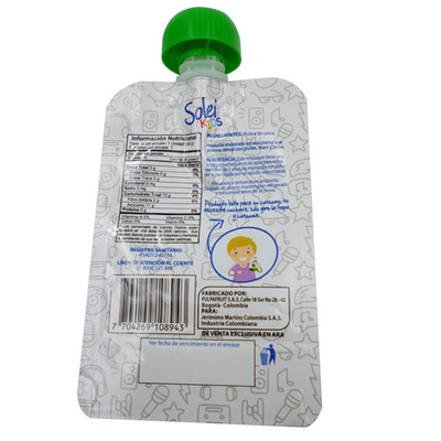 Op maat gemaakte draagbare herbruikbare vruchtensappen dranken chili saus tomaten ketchup zakken opstaan plastic vloeistof verpakking spout zakken