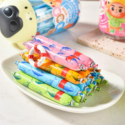 Levendige afdruk Hoogtemperatuurbestendige PVDC Plastic Sausage Casing Film voor Sausages