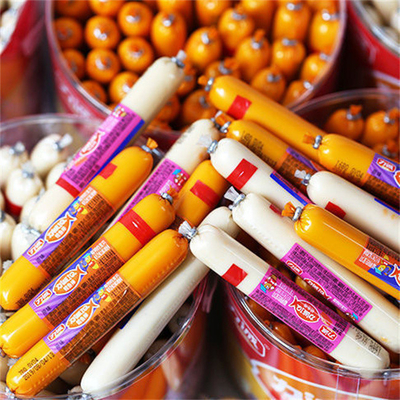 Voedingsproducten OEM Design Plastic Sausage Casing Voor Sausages