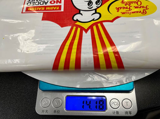 Groothandel witte kleur aangepast logo afdrukken bevroren kippenzakken