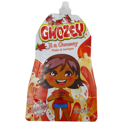 Kingred Logo Printed Food Grade 250 ml Stand Up Juice Spout Pouch Bag Manufacturer