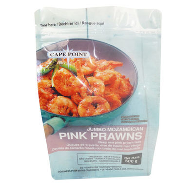 Acht Partijen die Zakken van Doypack van Voedselverpakkingsmaterialen Resealable Nylon voor Bevroren Garnalen verzegelen