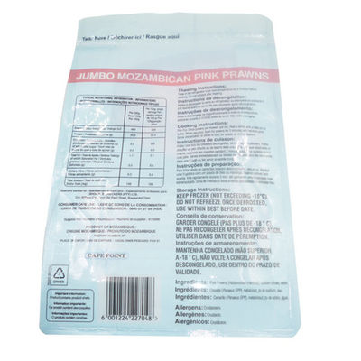 Acht Partijen die Zakken van Doypack van Voedselverpakkingsmaterialen Resealable Nylon voor Bevroren Garnalen verzegelen