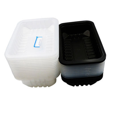Dienbladen van het antimist de Witte Zwarte Beschikbare Voedsel 100mm Diepte voor Vleesvissen