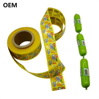 Plastic sausage casings Custom logo flexografie Printing Plastic rundvlees sausage casings