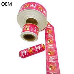 Gepersonaliseerde logo-afdruk Hoogbarrière PVDC Plastic Sausage Casing Film
