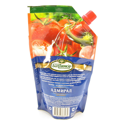 Kruidenzak Ketchup Zelfdragende zak Plastic zuigstuk Custom flexografie drukmerk