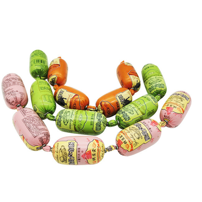 Gepersonaliseerd merk logo Hoog barrière Polyamide materiaal Plastic sausage behuizingen voor vlees sausage