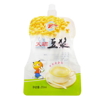 250ml de Tribune van Doypack van de sojamelk op Zak met Gedrukte Pijpoem